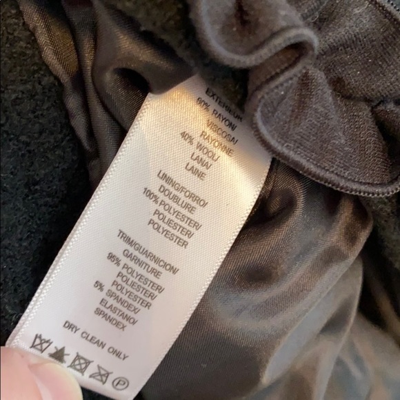 MAC & JAC boiled wool ruffle zip blazer jacket M - Picture 6 of 6